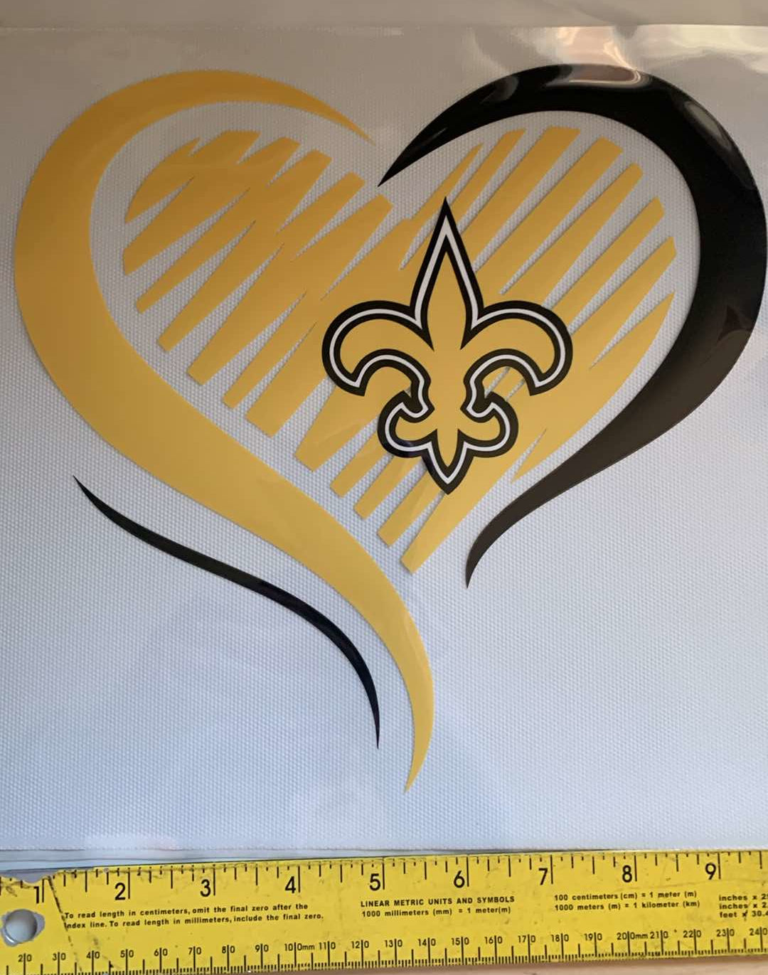 Saints Heart - Iron On Decal - Sold Individually