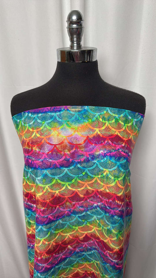 Tie Dye Scales - Foil Performance - 2 Yard Cut