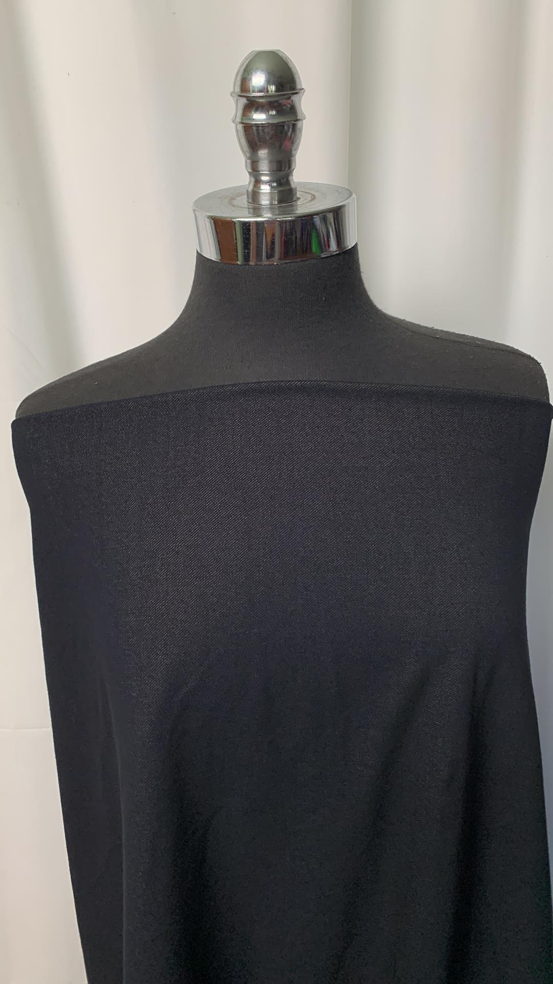 Black - Cotton/Spandex KNIT DENIM - 1 Yard Cut