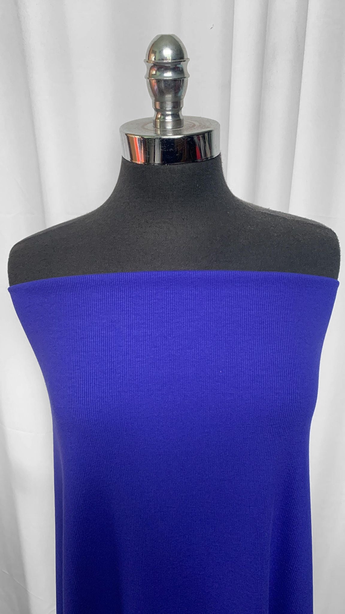 Royal - Cotton/Spandex Rib Knit - 2 Yard Cut