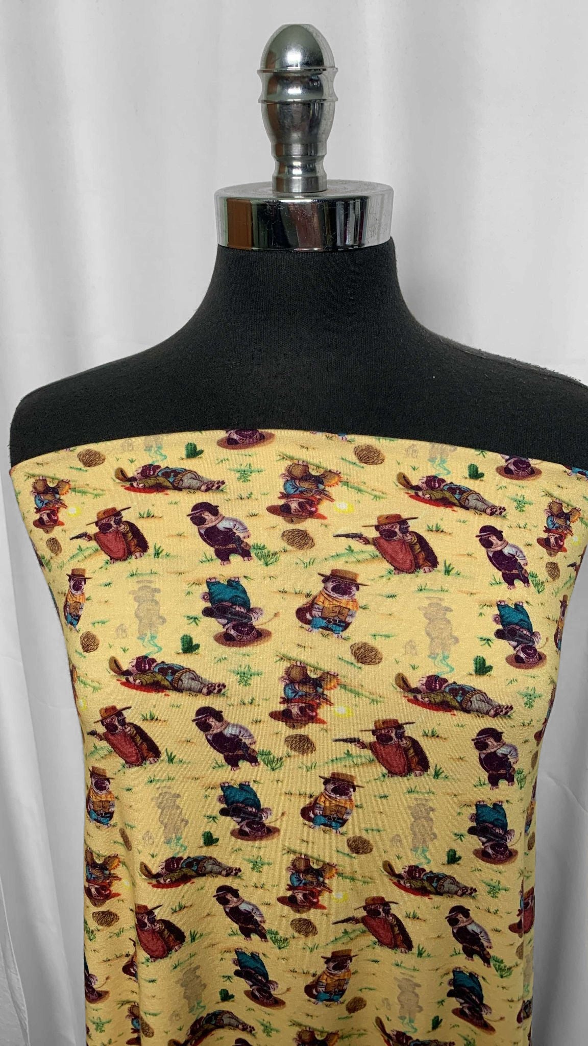 Pug Cowboy - Modal/Spandex - 3 Yard Cut