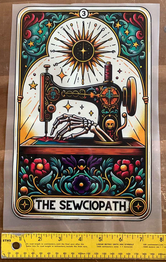 Tarot "The Sewciopath - Day" - Iron On Decal - Sold Individually