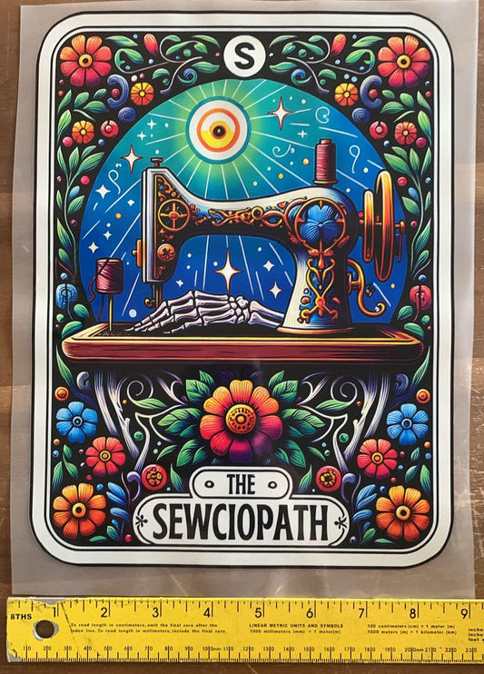 Tarot "The Sewciopath - Night" - Iron On Decal - Sold Individually