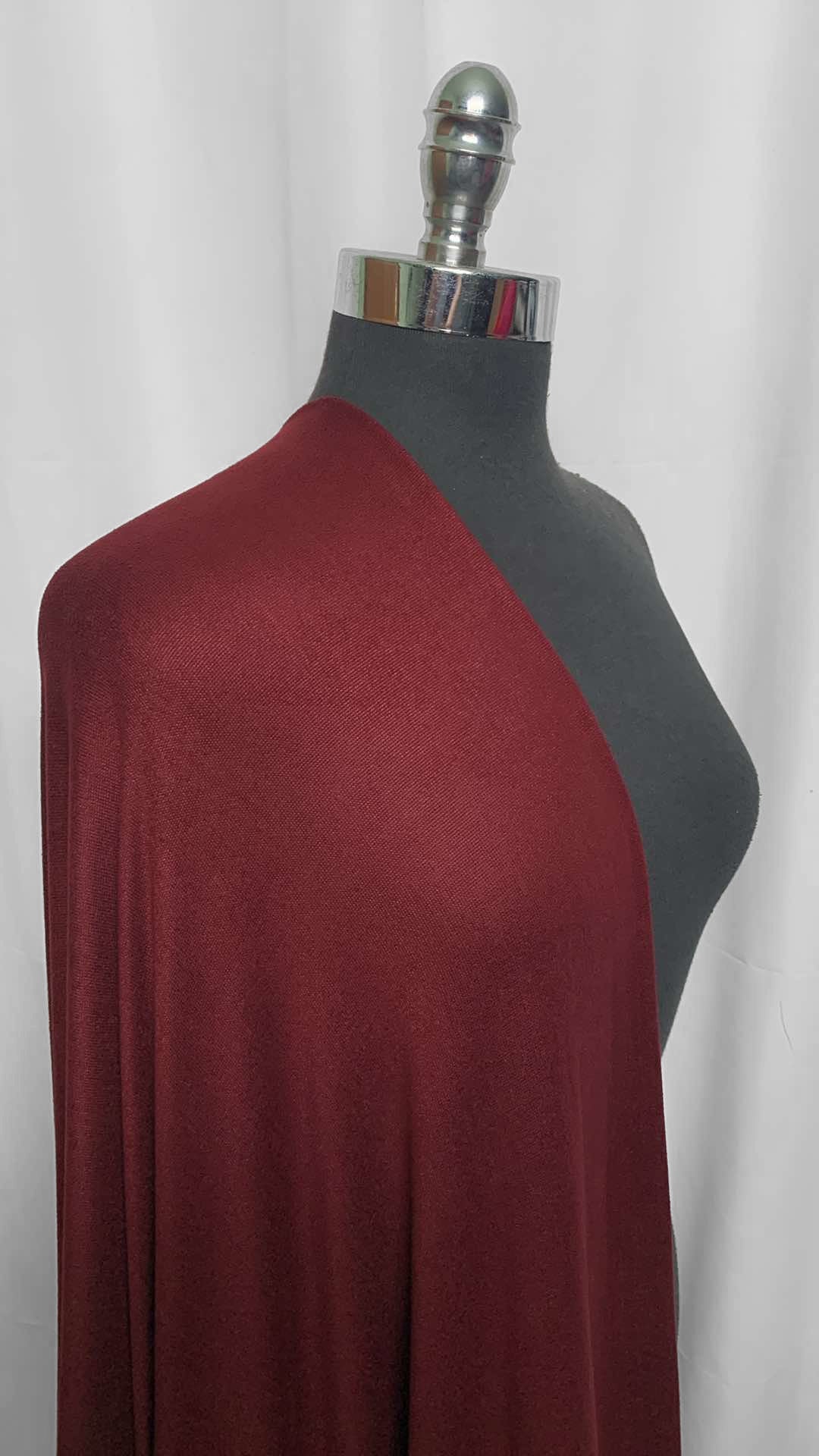 Solid Burgundy - Oakley Sweater Knit - By the Yard