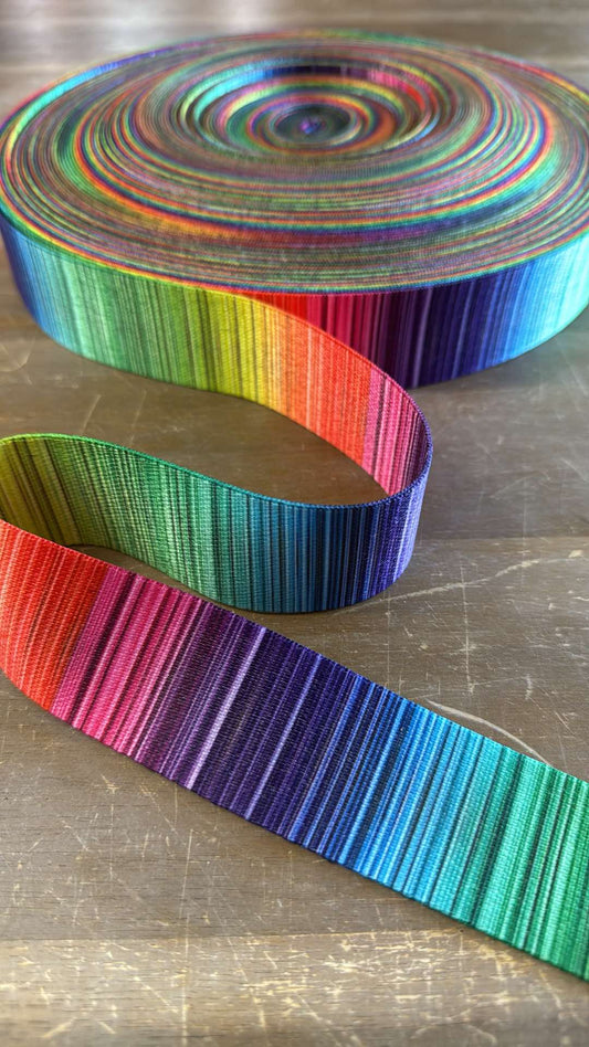 1.5" Rainbow Strap - By the Yard