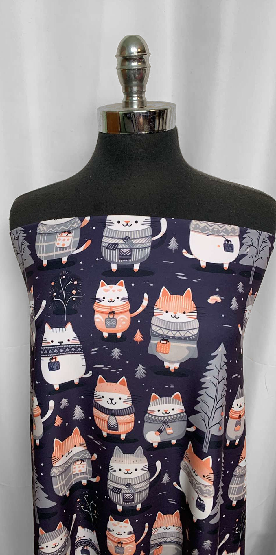 Winter Cats - Poly/Spandex Performance - 2 Yard Cut