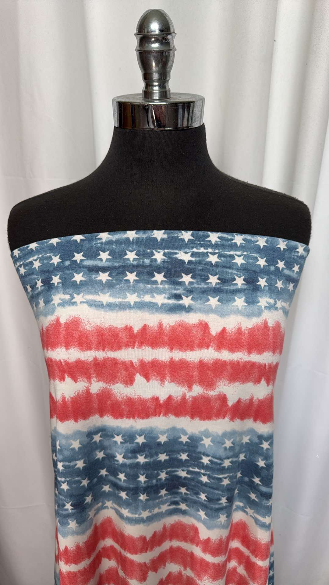 Stars & Stripes - Poly/Rayon/Spandex Jersey - 2 Yard Cut