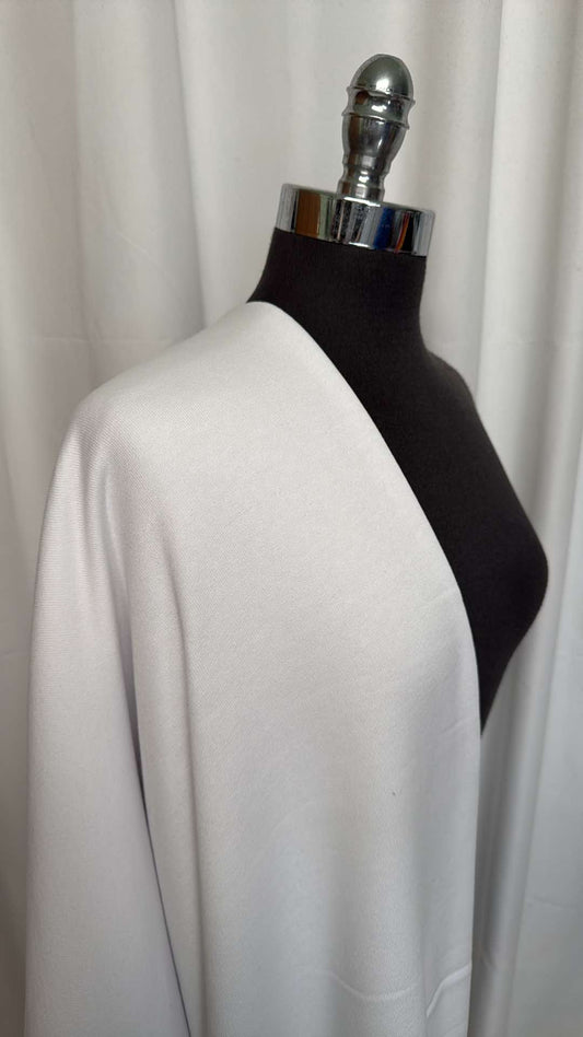 White - Cotton/Poly Sweatshirt Fleece (72" Wide) (*Small flaw) - 2 Yard Cut