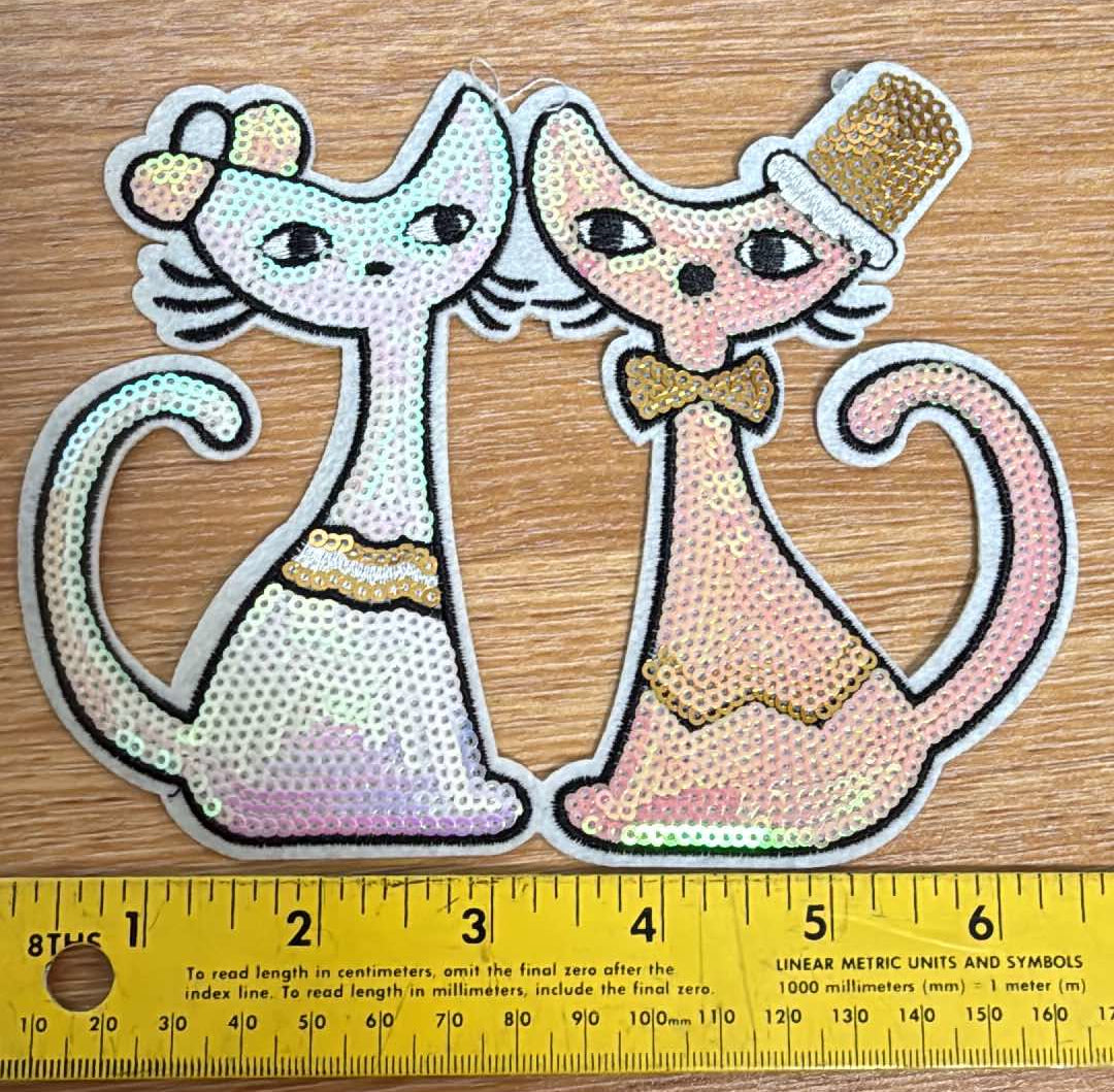 Cats - SEW-ON Sequin Patch - Sold Individually