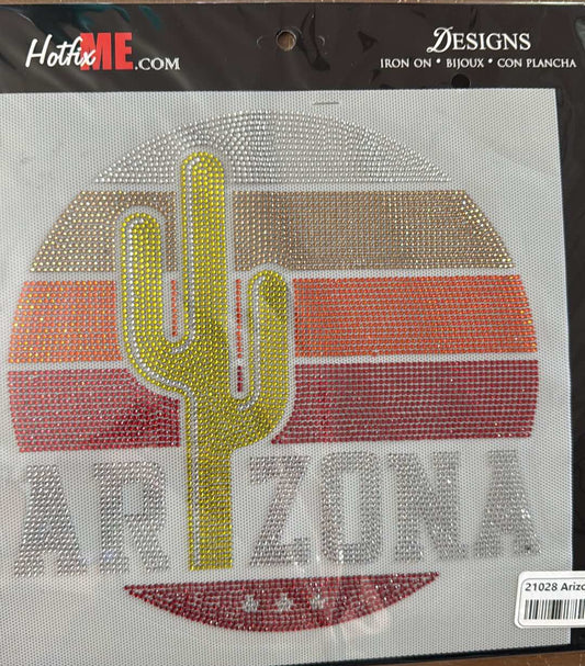 Arizona Bling - Iron On Decal - Sold Individually