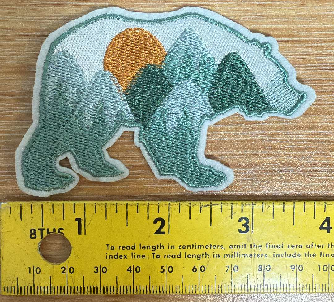 Day Bear - IRON-ON Embroidered Patch - Sold Individually