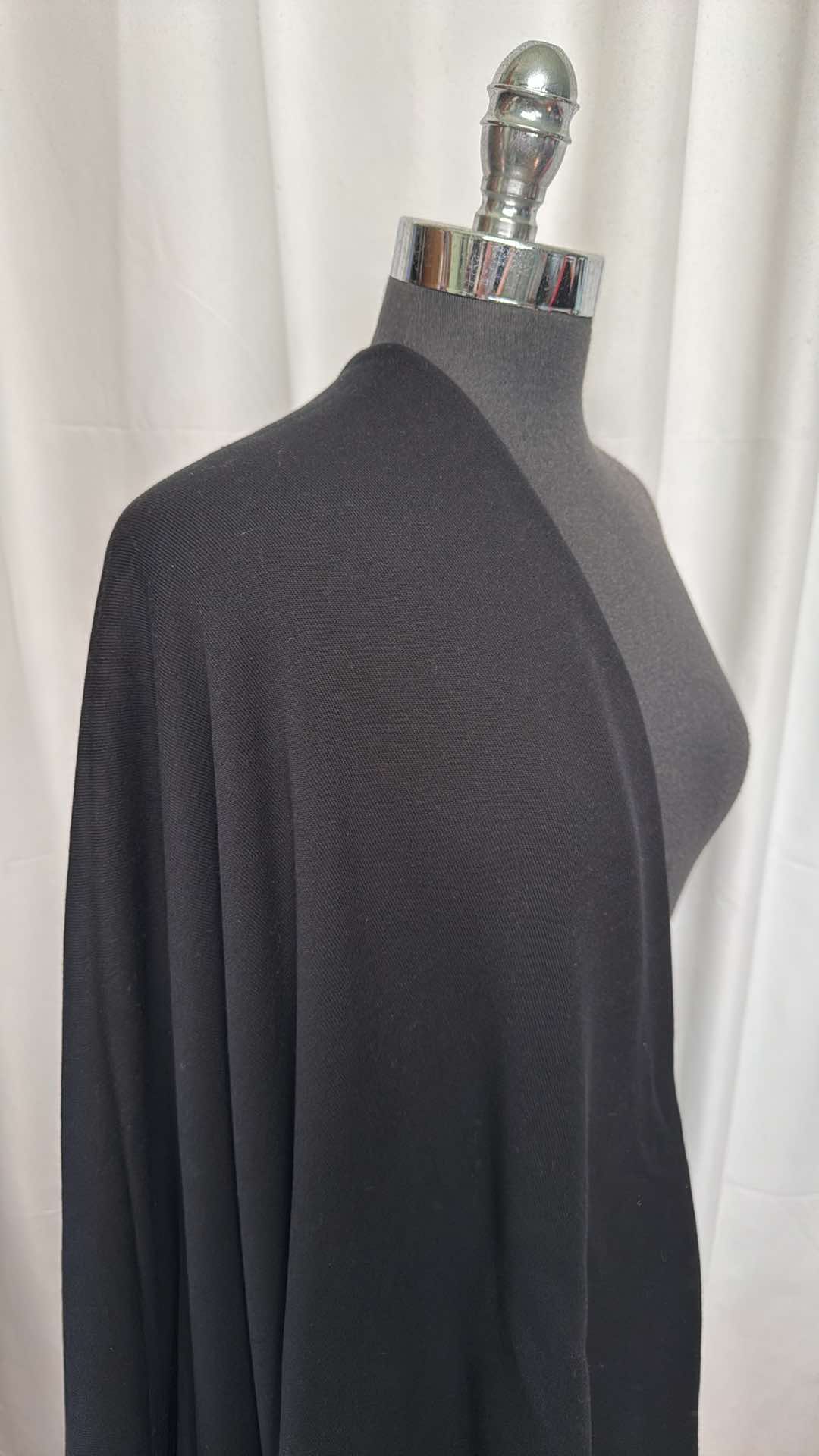 Black - Cotton/Poly Sweatshirt Fleece (72" Wide) - 1.5 Yard Cut