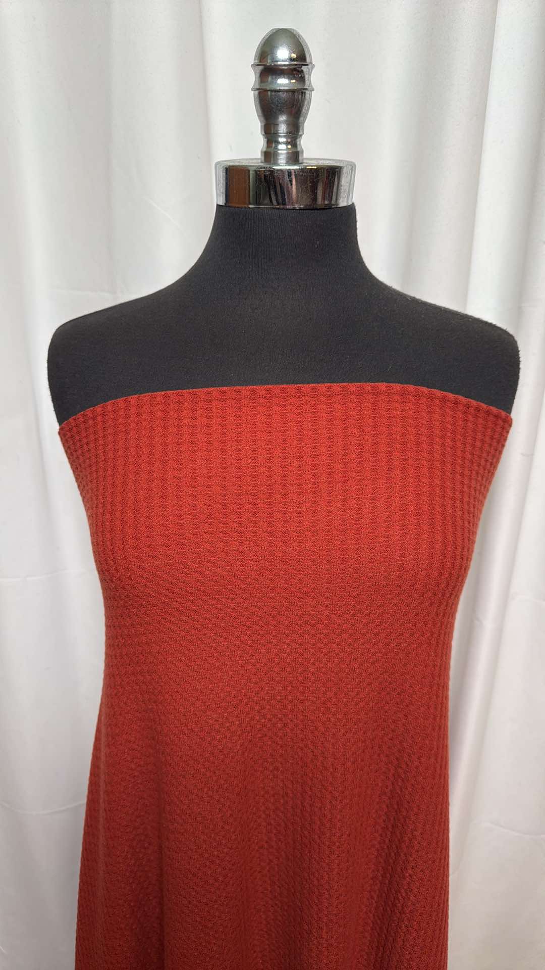 Burnt Orange - Modal/Spandex Waffle Knit - 2 Yard Cut