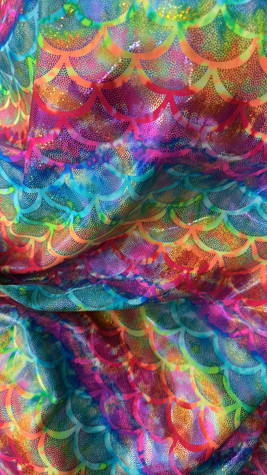 Tie Dye Scales - Foil Performance - 2 Yard Cut