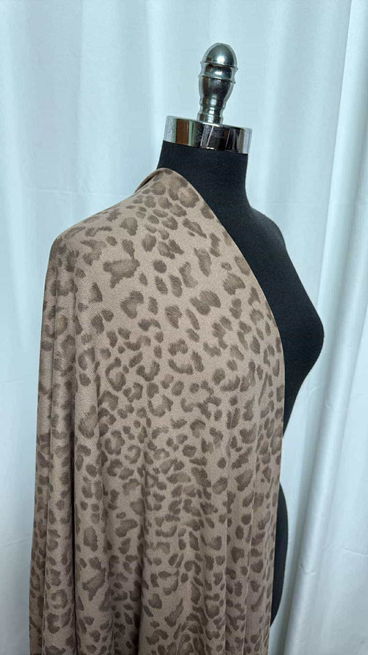 Brown Leopard -  Oakley Sweater Knit - 2 Yard Cut