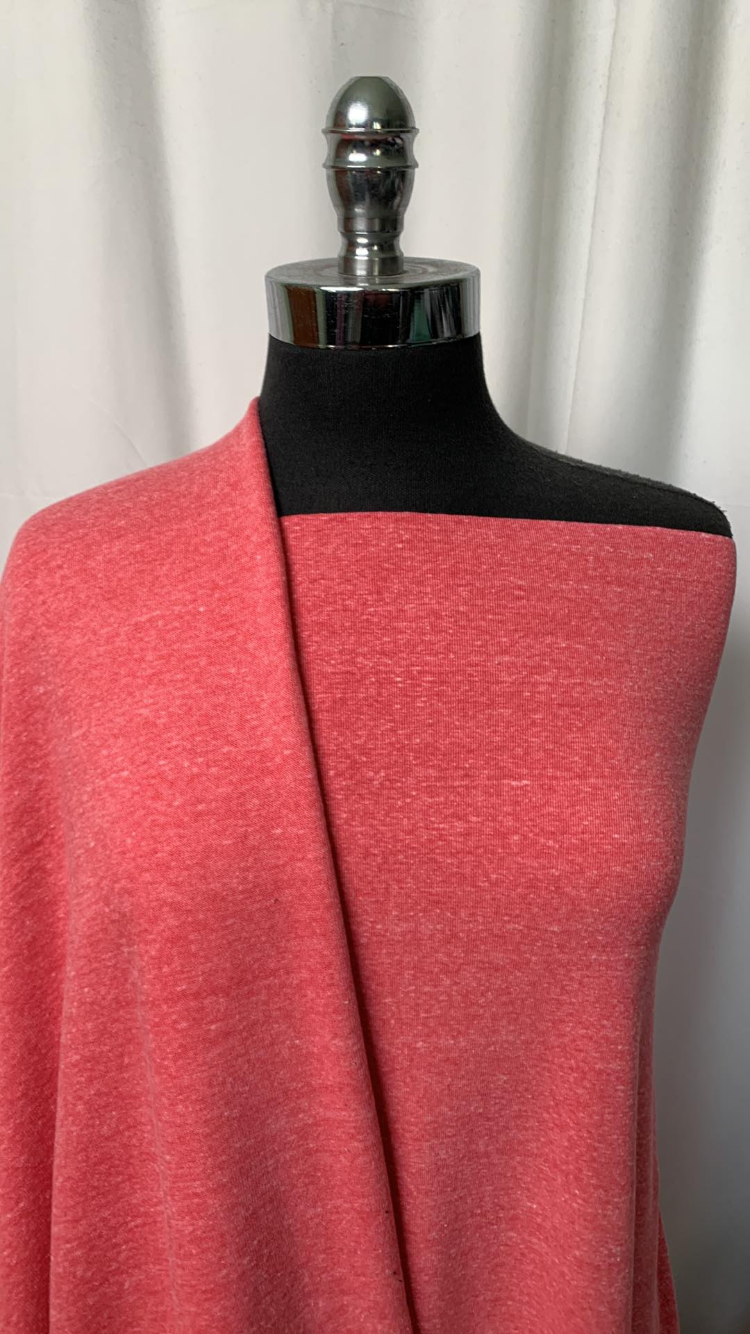 DOUBLE RED BUNDLE : 2YD Red C/P Sweatshirt Fleece & 1YD Red Rib : A2152