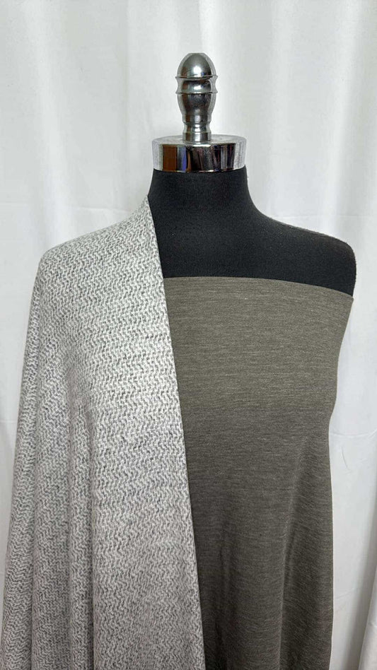 OLIVE/GREY BUNDLE : 2YD Olive C/P Jersey & 2YD Grey Brushed Sweater : A27020