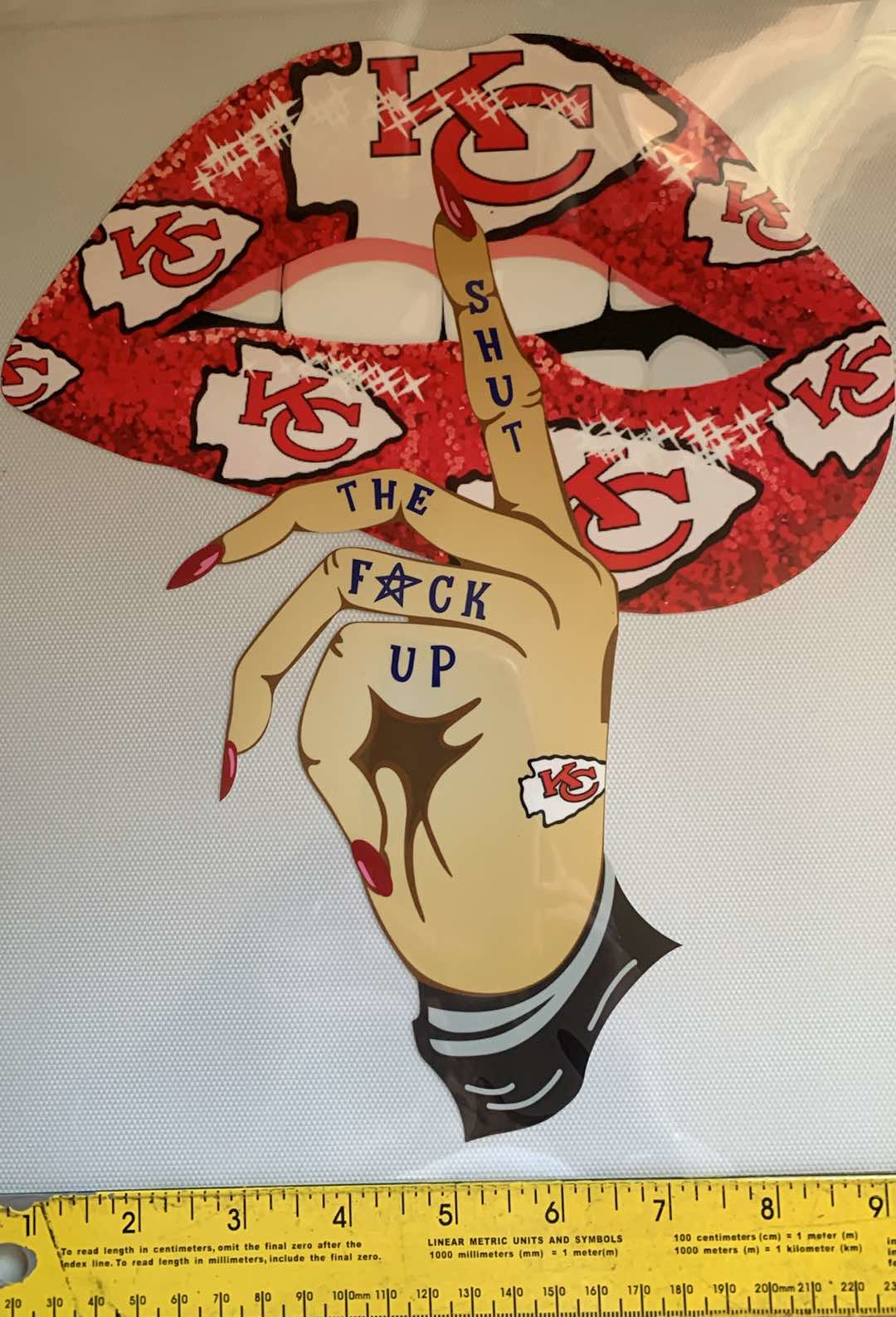 Chiefs Lips - Iron On Decal - Sold Individually