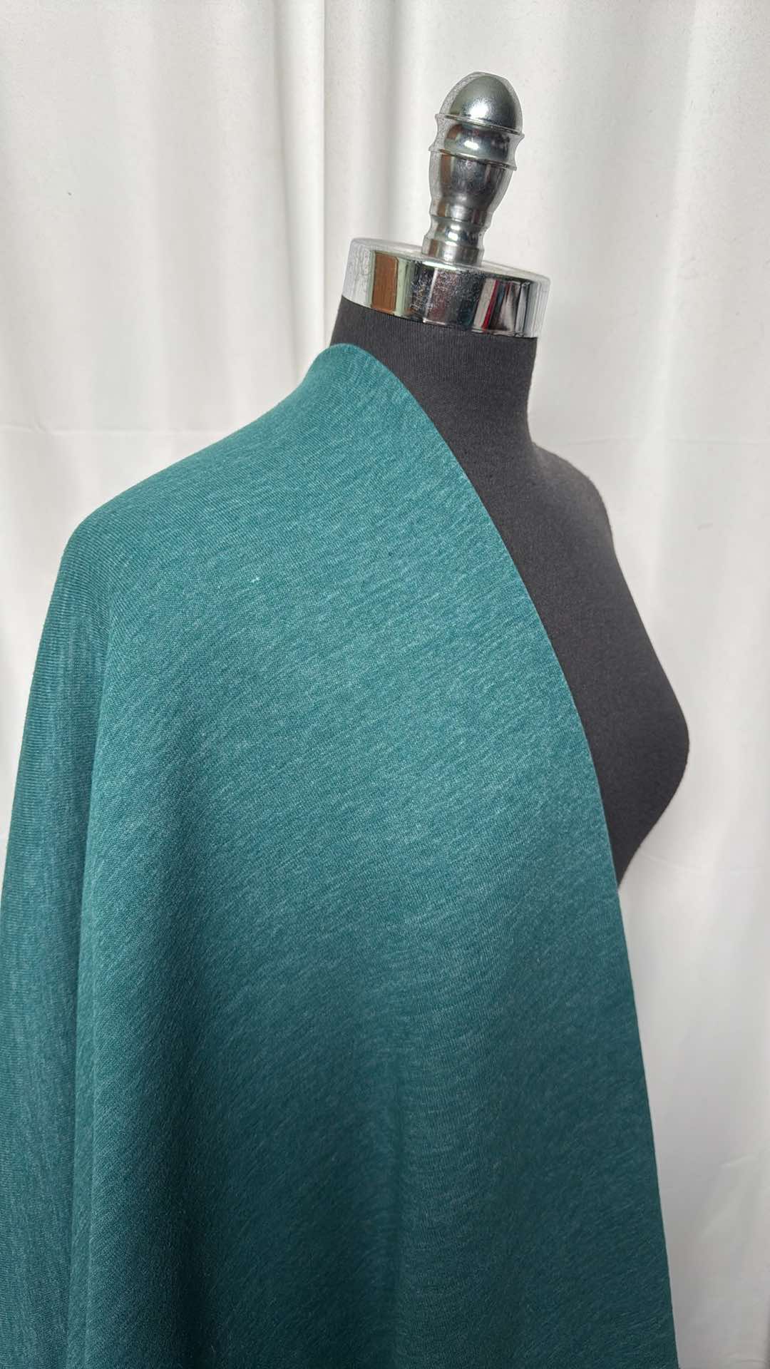 Heathered Jade - Cotton/Poly Sweatshirt Fleece (72" Wide) - 2 Yard Cut