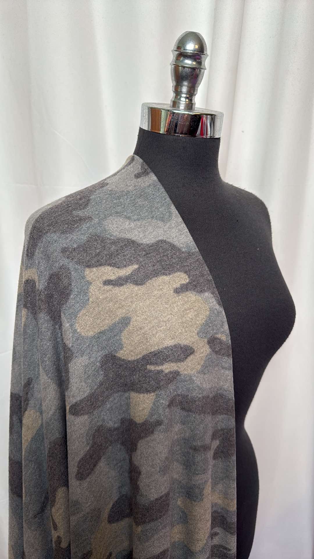 Muted Camo -  Brushed Hacci Sweater Knit - 2 yard Cut