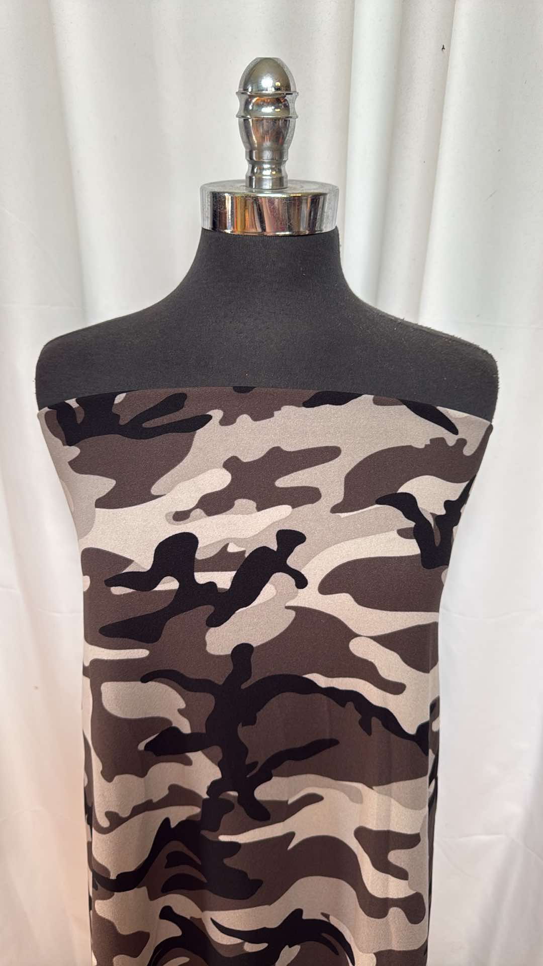 Camo - Crepe Scuba - 2 Yard Cut