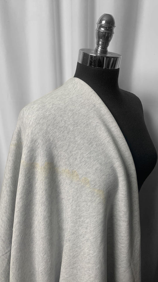 *Flawed* Heather Grey - Sweatshirt Fleece - 2 Yard Cut