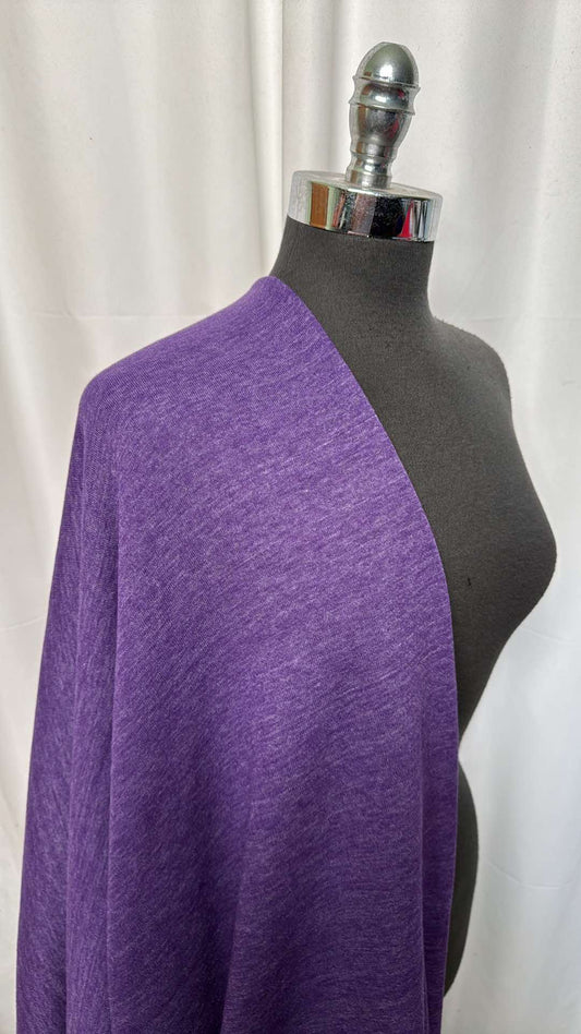 Heathered Purple - Cotton/Poly Sweatshirt Fleece (72" Wide) - 2 Yard Cut