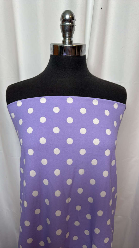 Lavender Dot - Crepe Scuba - 2 Yard Cut