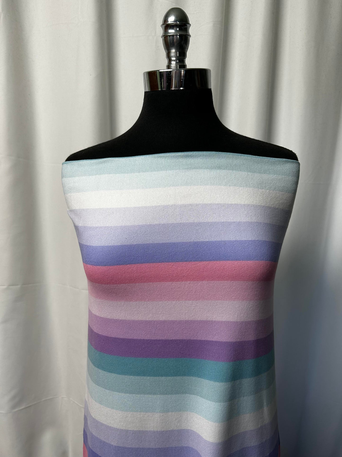 Pastel Stripe - Oakley Brushed Sweater Knit - 3 Yard Cut