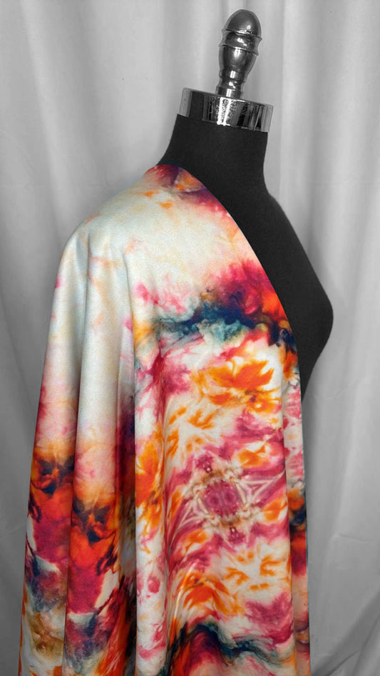 Inferno Bloom - Poly Sweatshirt Fleece - 2 Yard Cut