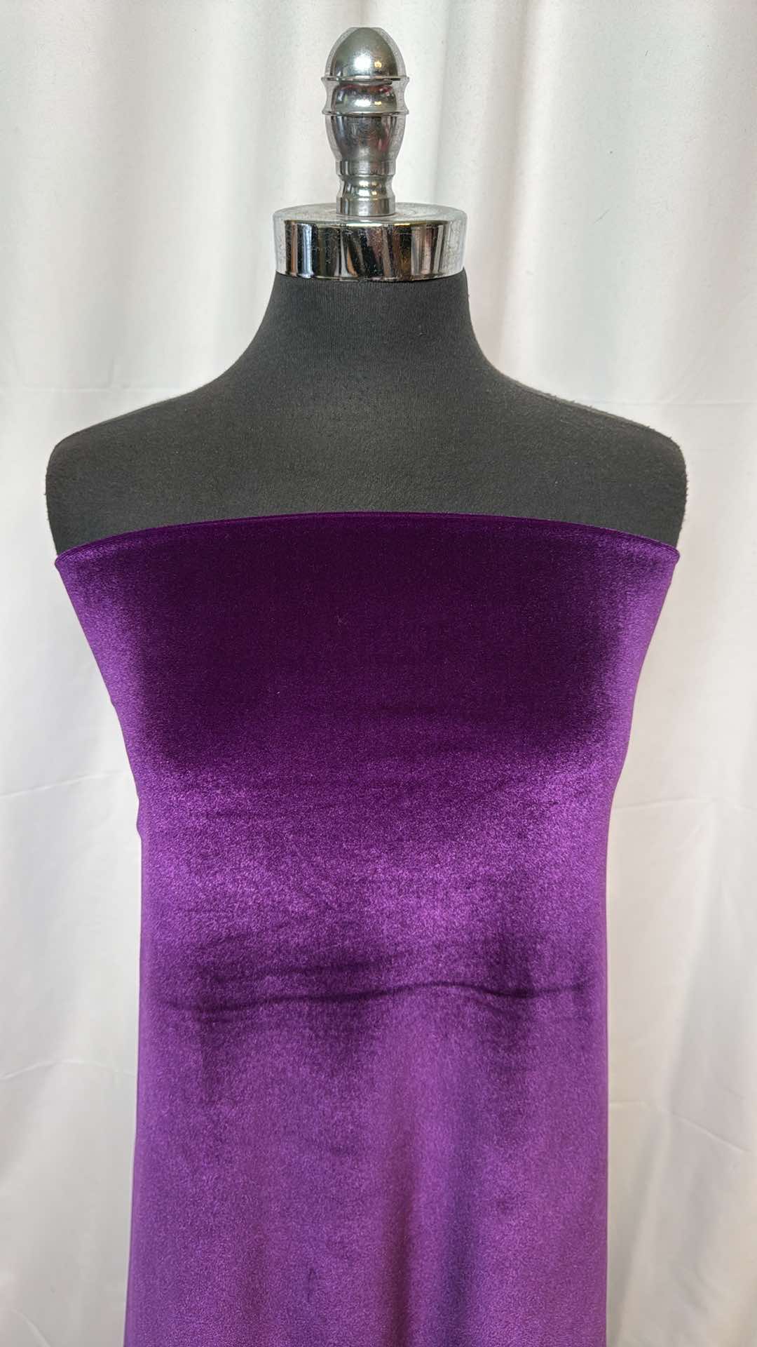 Purple - Stretch Velvet - 2 Yard Cut