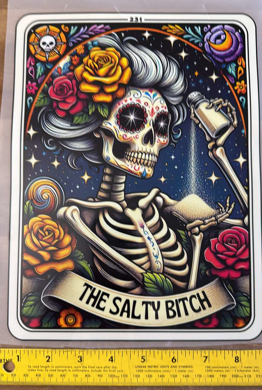 Tarot "The Salty Bitch" - Iron On Decal - Sold Individually